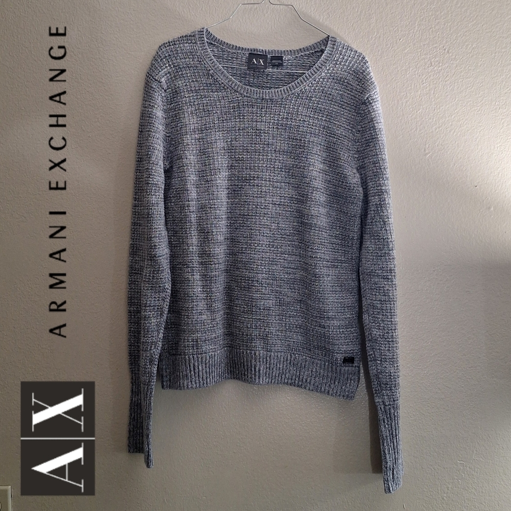 Armani Exchange A|X Men's Long Sleeve Knit Pullover Sweater